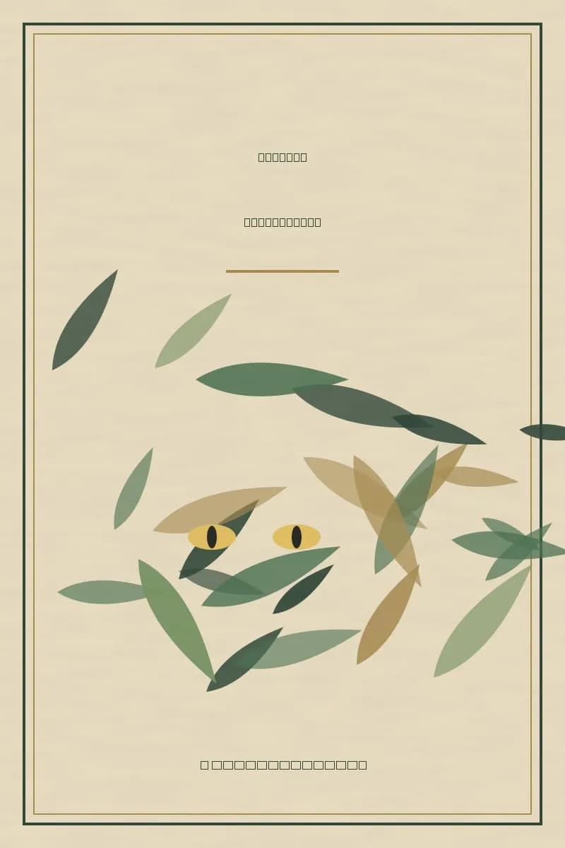 Portada ilustrada de Cuentos de la selva: hojas verdes y los ojos amarillos de un animal escondido.